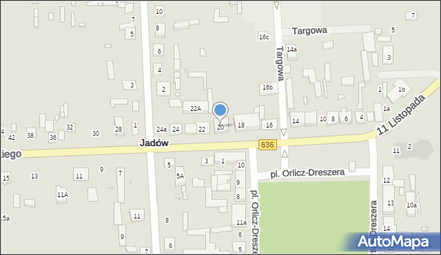 Jadów, Stanisława Augusta Poniatowskiego, 20, mapa Jadów