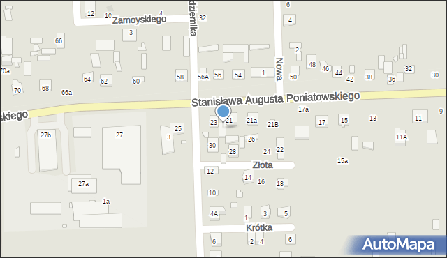 Jadów, Stanisława Augusta Poniatowskiego, 23A, mapa Jadów