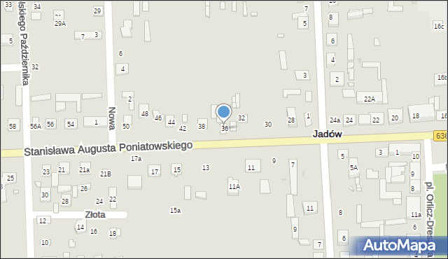 Jadów, Stanisława Augusta Poniatowskiego, 36, mapa Jadów