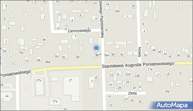Jadów, Stanisława Augusta Poniatowskiego, 58, mapa Jadów