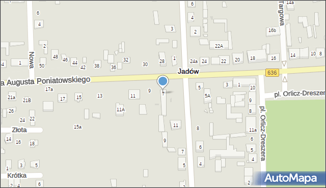 Jadów, Stanisława Augusta Poniatowskiego, 7, mapa Jadów