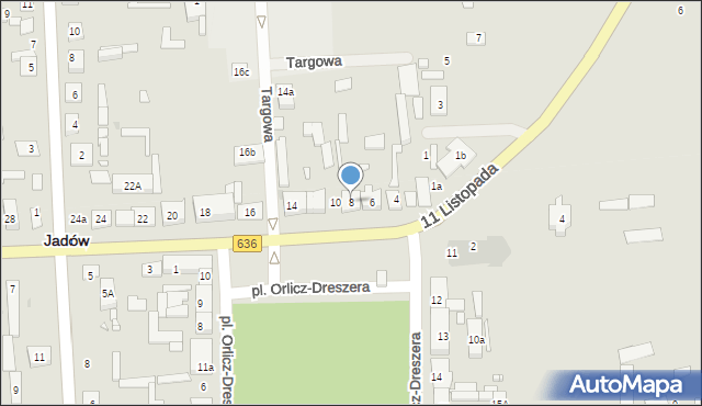 Jadów, Stanisława Augusta Poniatowskiego, 8, mapa Jadów