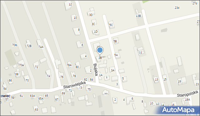 Jadowniki, Staropolska, 1B, mapa Jadowniki