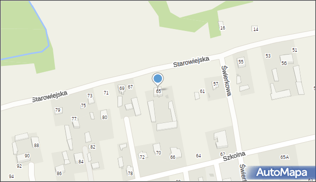 Jakubowice Konińskie, Starowiejska, 65, mapa Jakubowice Konińskie