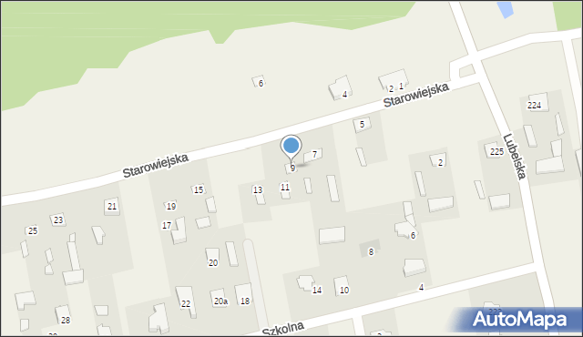 Jakubowice Konińskie, Starowiejska, 9, mapa Jakubowice Konińskie