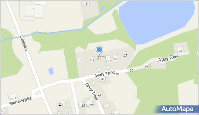 Jakubowice Konińskie, Stary Trakt, 21, mapa Jakubowice Konińskie