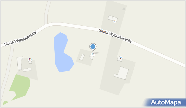 Jamielnik, Studa Wybudowanie, 11, mapa Jamielnik