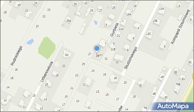 Janów, Strzelców Karpackich, 29, mapa Janów