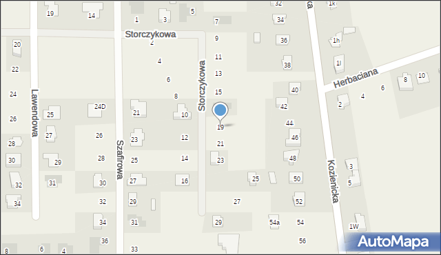 Janów, Storczykowa, 19, mapa Janów