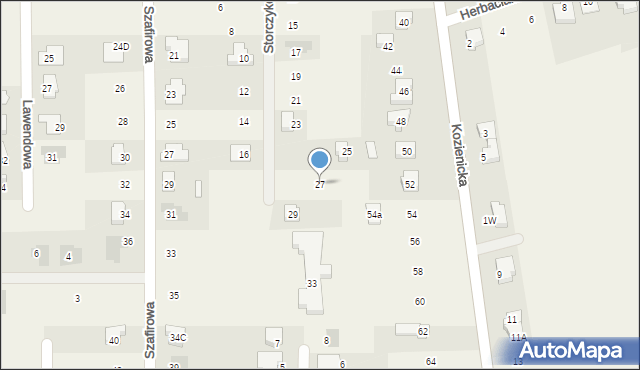 Janów, Storczykowa, 27, mapa Janów