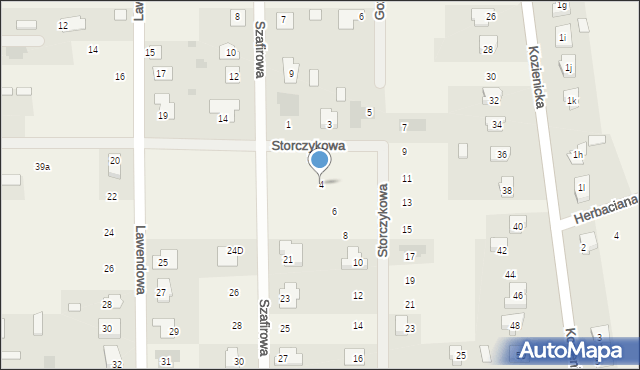 Janów, Storczykowa, 4, mapa Janów