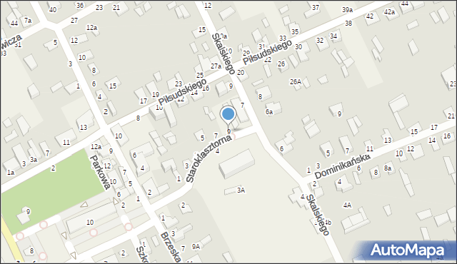 Janów Podlaski, Staroklasztorna, 9, mapa Janów Podlaski