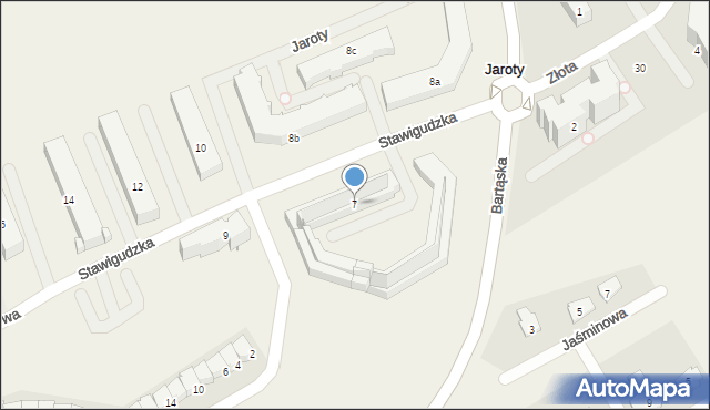 Jaroty, Stawigudzka, 7, mapa Jaroty