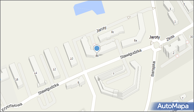 Jaroty, Stawigudzka, 8b, mapa Jaroty