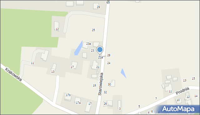 Jarużyn, Starowiejska, 21a, mapa Jarużyn