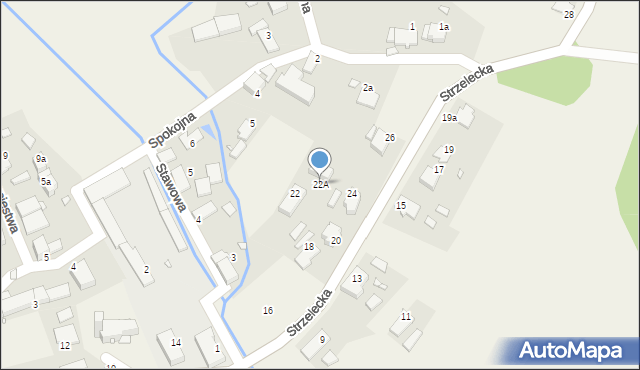 Jaryszów, Strzelecka, 22A, mapa Jaryszów