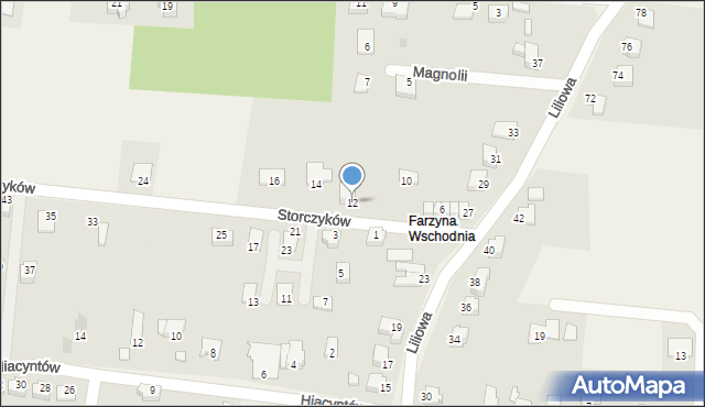 Jasienica, Storczyków, 12, mapa Jasienica