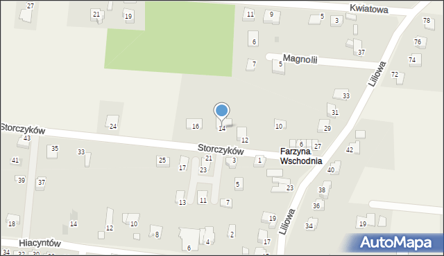 Jasienica, Storczyków, 14, mapa Jasienica