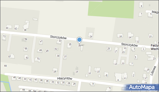 Jasienica, Storczyków, 33, mapa Jasienica