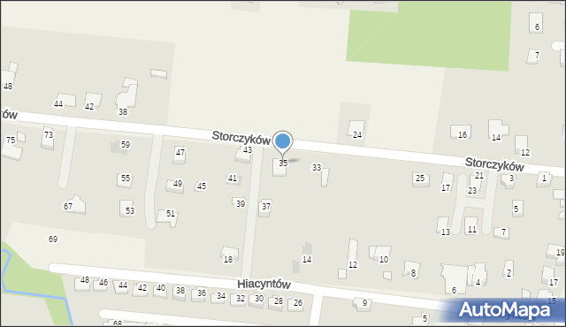 Jasienica, Storczyków, 35, mapa Jasienica