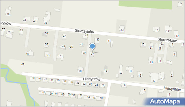 Jasienica, Storczyków, 37, mapa Jasienica