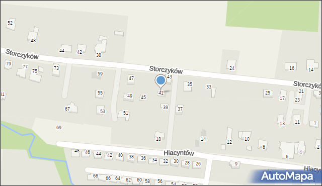 Jasienica, Storczyków, 41, mapa Jasienica