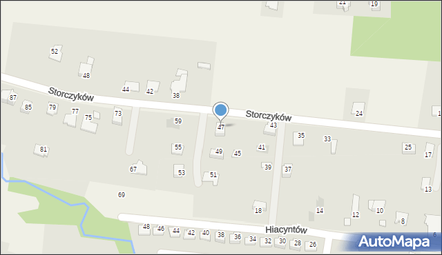 Jasienica, Storczyków, 47, mapa Jasienica