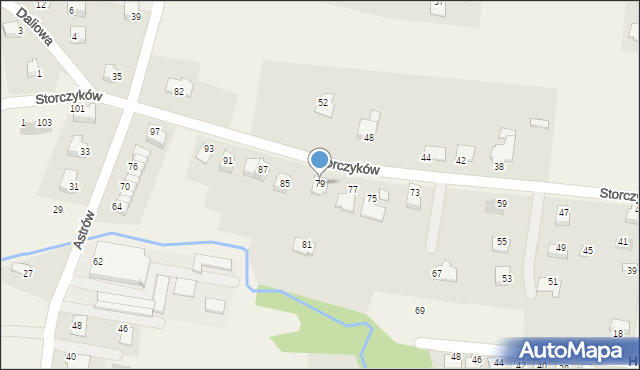 Jasienica, Storczyków, 79, mapa Jasienica