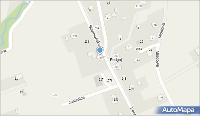 Jasienica, Strumieńska, 231, mapa Jasienica