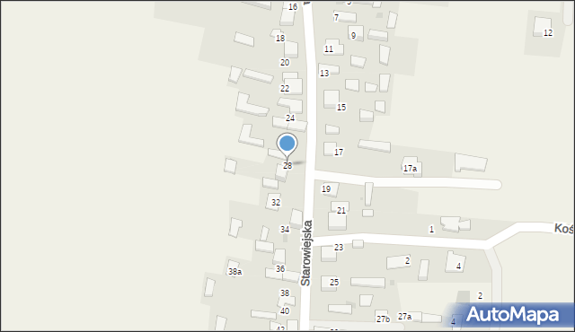 Jaskrów, Starowiejska, 28, mapa Jaskrów