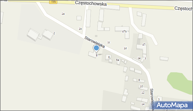 Jaskrów, Starowiejska, 4, mapa Jaskrów