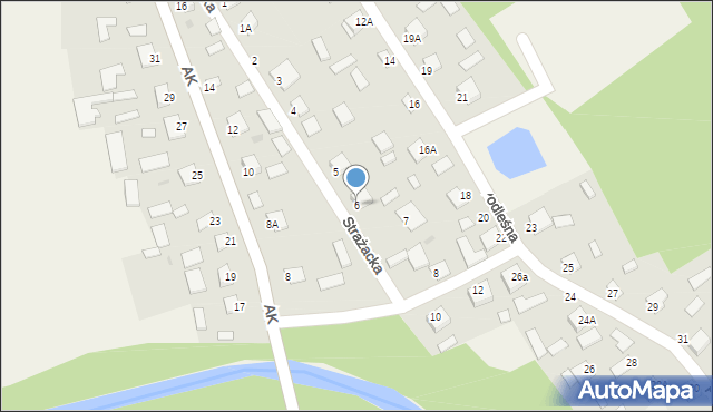 Jastkowice, Strażacka, 6, mapa Jastkowice
