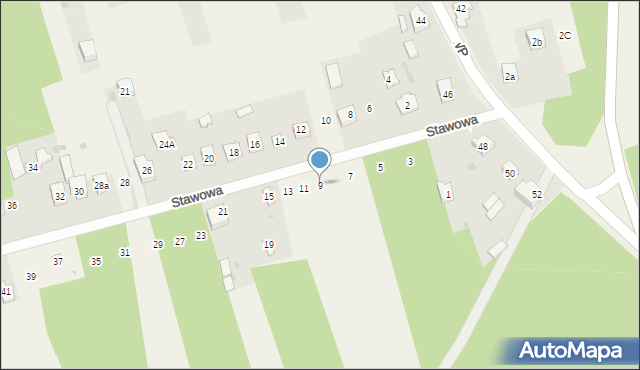 Jastrząb, Stawowa, 9, mapa Jastrząb