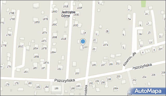 Jastrzębie-Zdrój, Stodoły, 1, mapa Jastrzębie-Zdrój