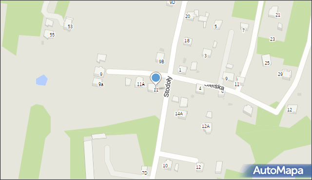 Jastrzębie-Zdrój, Stodoły, 11, mapa Jastrzębie-Zdrój