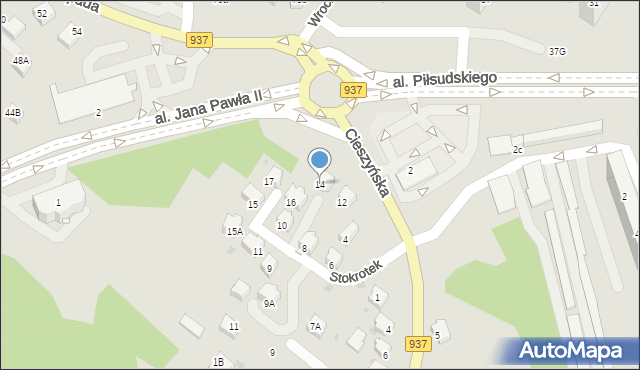 Jastrzębie-Zdrój, Stokrotek, 14, mapa Jastrzębie-Zdrój