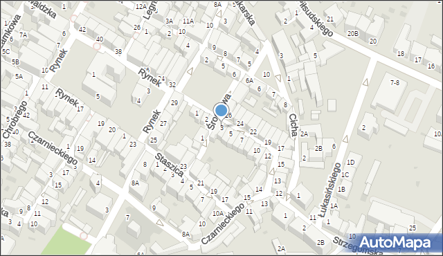 Jawor, Staromiejska, 3, mapa Jawor