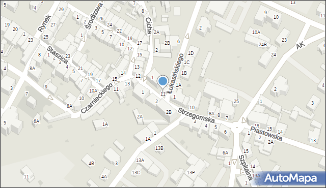Jawor, Strzegomska, 11, mapa Jawor