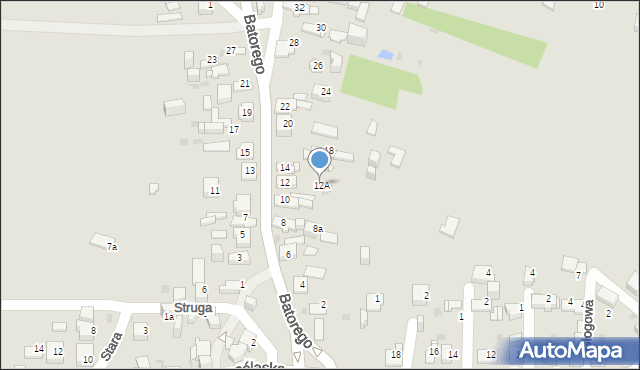 Jaworzno, Stefana Batorego, 12A, mapa Jaworzno