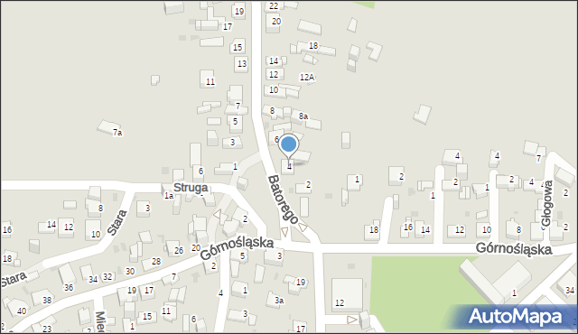 Jaworzno, Stefana Batorego, 4, mapa Jaworzno