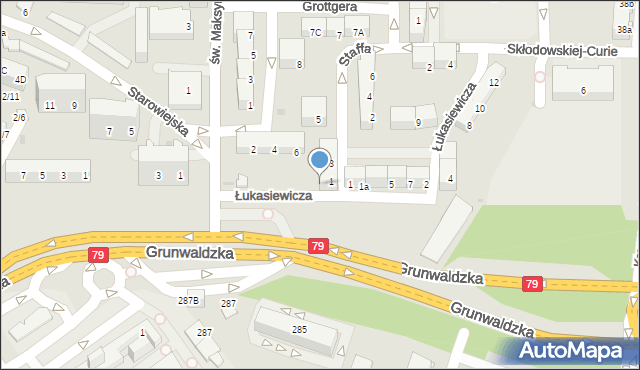 Jaworzno, Staffa Leopolda, 1b, mapa Jaworzno