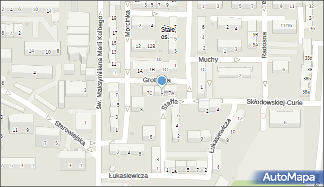 Jaworzno, Staffa Leopolda, 7B, mapa Jaworzno