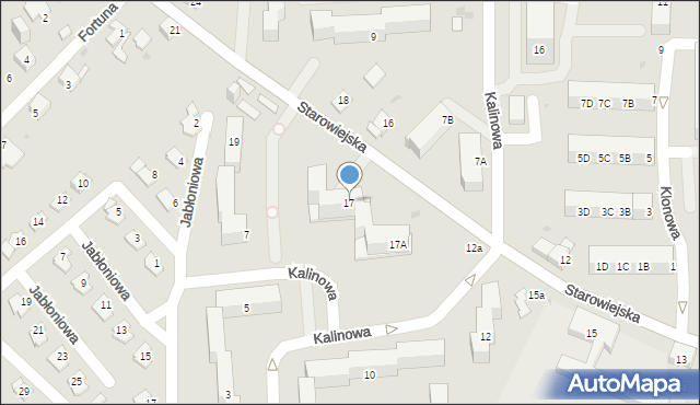 Jaworzno, Starowiejska, 17, mapa Jaworzno