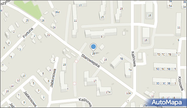 Jaworzno, Starowiejska, 18, mapa Jaworzno