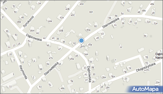 Jaworzno, Starowiejska, 47, mapa Jaworzno