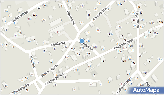 Jaworzno, Starowiejska, 55a, mapa Jaworzno