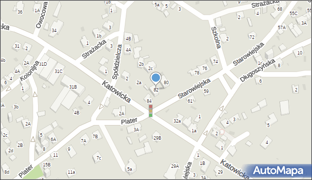 Jaworzno, Starowiejska, 82, mapa Jaworzno