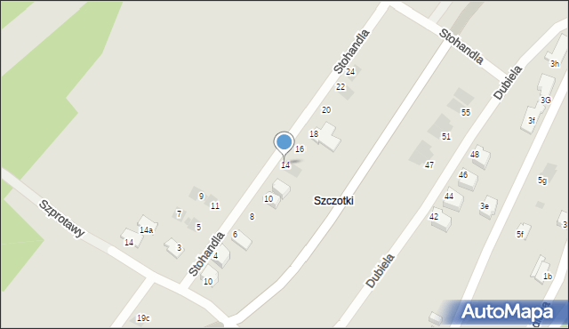 Jaworzno, Stohandla Stanisława, 14, mapa Jaworzno