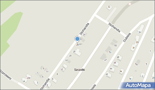 Jaworzno, Stohandla Stanisława, 20, mapa Jaworzno