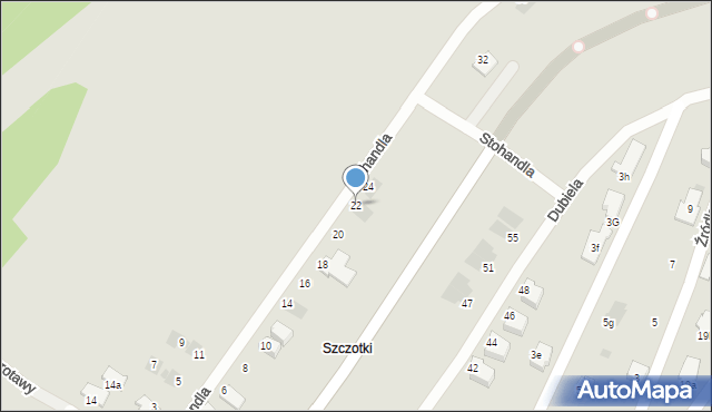 Jaworzno, Stohandla Stanisława, 22, mapa Jaworzno